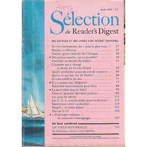 Selection Du Reader's Digest  N° 330 : Aout 1974