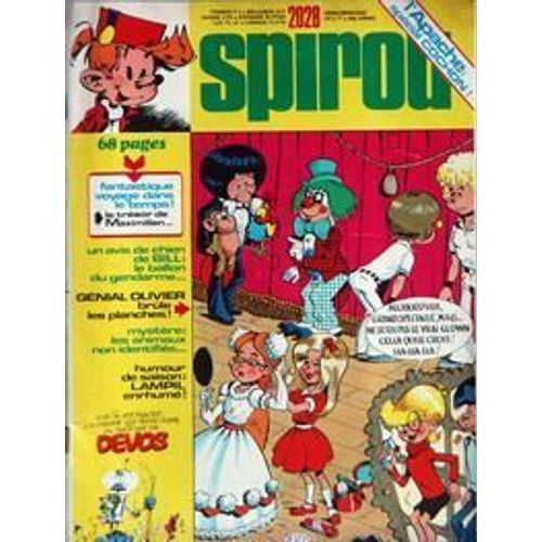 Spirou Magazine  N° 2028 : Isabelle - Papyrus - Sammy - Boule & Bill - Ford T - Lampil - Petits Hommes - Sam - Génial Olivier - Mousquetaires - Gaston Lagaffe