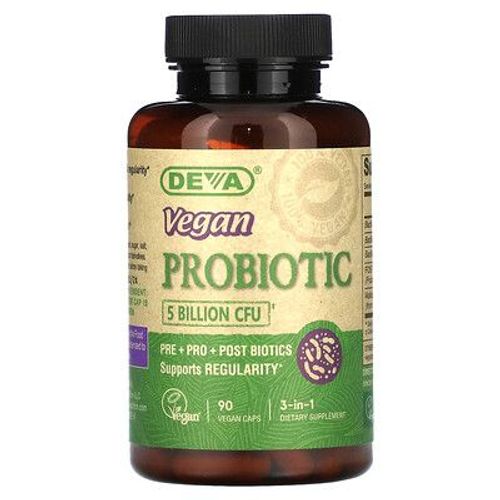 Deva Probiotique Vegan 3-En-1, 5 Milliards D'ufc, 90 Capsules Vegan 