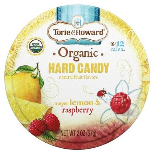 Torie & Howard Bio, Bonbons À Croquer, Citron Meyer Et Framboise, 57 G (2 Oz)