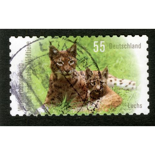 Timbre Oblitéré Deutschland, Luchs, 2012, 55