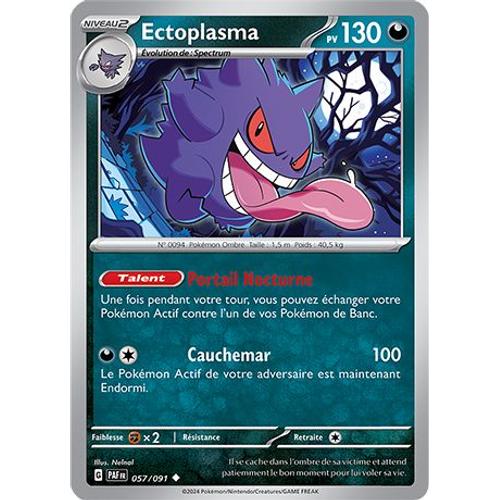 Carte Pokémon - Ectoplasma - 057/091 - Ev4,5 Destinées De Paldea