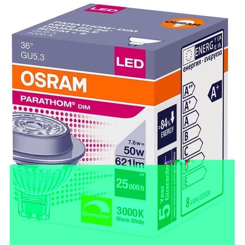 Osram Parathom Gu5.3 Mr16 7.8w 830 36d | Blanc Chaud - Dimmable - Substitut 50w