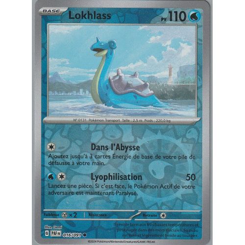 Carte Pokémon - Lokhlass - 016/091 - Reverse - Ev4,5 Destinées De Paldea