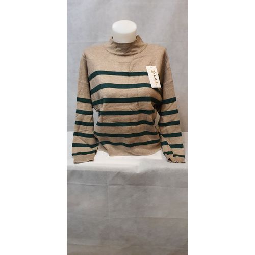 Pull Col Montant Marron Femme By-L-Studio Paris Taille Unique
