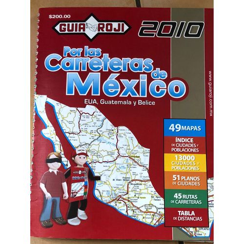 Guide Carte Routière Mexique/États Unis/Guatemala /Bélize 