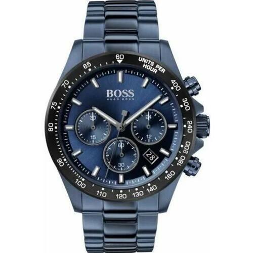 Montre Hugo Boss Bleu Pour Homme Sport Quartz Bracelet Chronographe Acier Inoxydable Imperméable Hb1513758