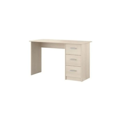 Bureau D'ordinateur Meuble En Panneau De Particule Couleur Bois Design Moderne 3 Tiroirs Table D'ordinateur Maison Chambre