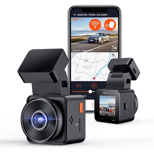 Caméra Embarquée de Bord HDR VANTRUE E1 2.7K Mini Dashcam Voiture WiFi GPS, 2.5K 1440P/60FPS