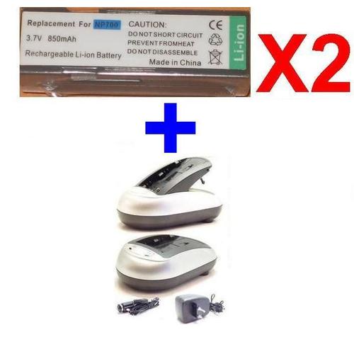 CHARGEUR + 2 BATTERIES Pour Minolta NP-700 NP700 DB-L30 *850mAh*