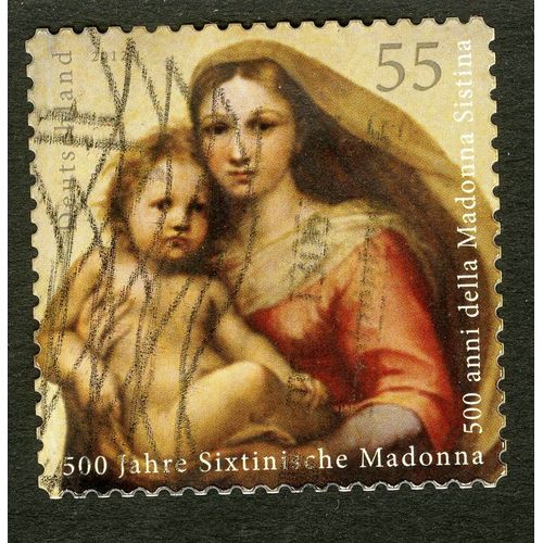Timbre Oblitéré Deutschland, 500 Jahre Sixtinische Madonna, 2012, 55