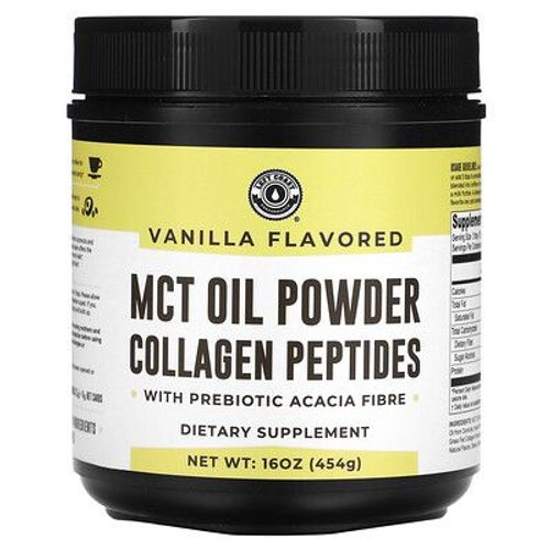 Left Coast Performance Peptides De Collagène En Poudre D'huile Tcm Avec Fibres D'acacia Prébiotiques, Vanille, 454 G