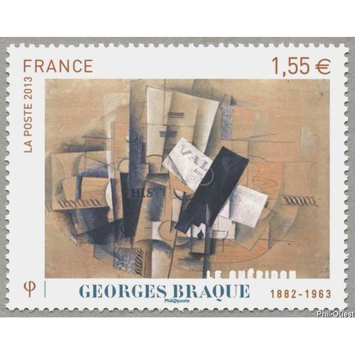 France 2013, Très Beau Timbre Neuf** Luxe Yvert 4800, Tableau De Georges Braque (1882 - 1963), "Le Guéridon".
