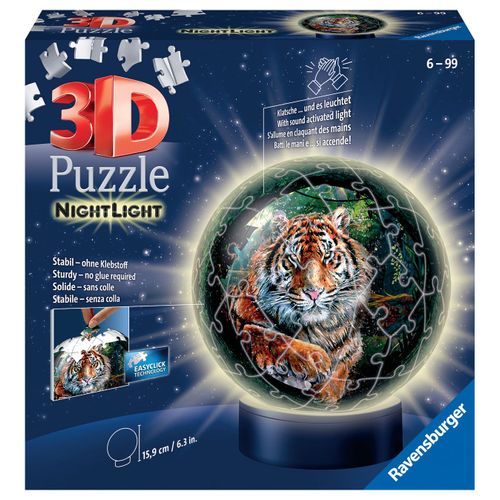 Puzzle Puzzle 3d Ball 72 P Illuminé - Les Grands Félins