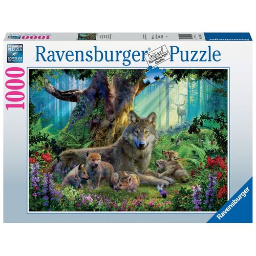 Puzzle Puzzle 1000 P - Famille De Loups Dans La Forêt