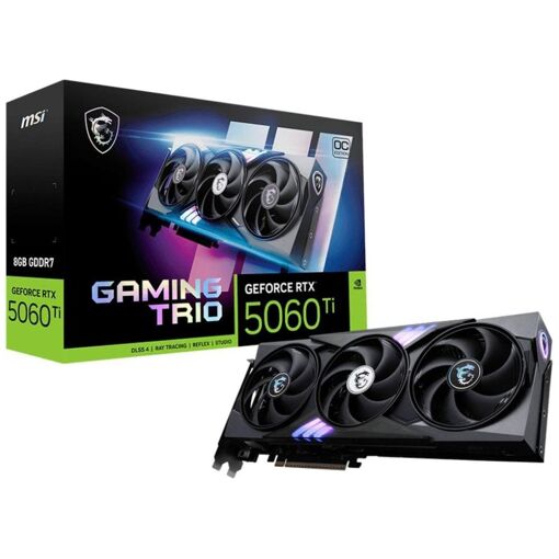 MSI RTX 5060 Ti GAMING TRIO OC 8G, GeForce RTX 5060 Ti, 8.0 GB GDDR...