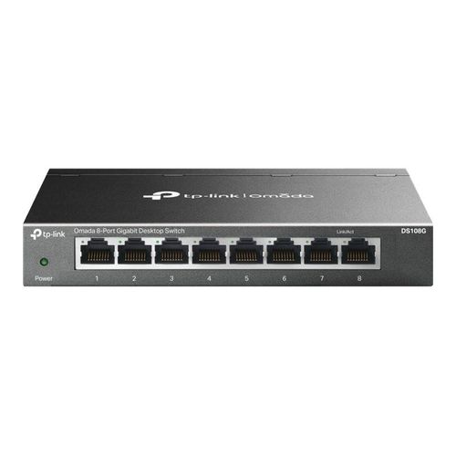 TP-Link Omada DS108G V1.6 - Commutateur - non géré - 8 x 10/100/1000Base-T - de bureau, fixation murale