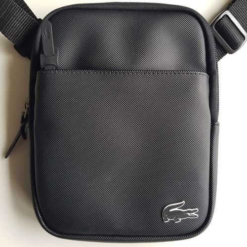 Sacoche Zippée Noire Lacoste