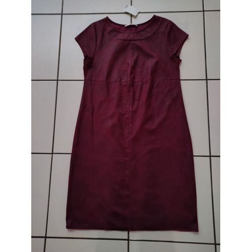 Robe Suédine Bordeau Camaieu Taille 36 Neuve