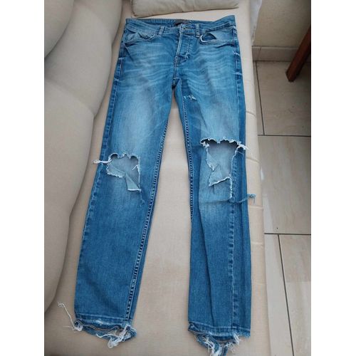 Jean Troué Taille 38 Braguette Boutons Marque Zara Man Tbe