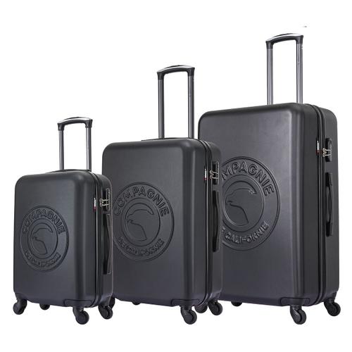 Compagnie De Californie - Ensemble de 3 valises à roulettes noir cc-t366 black