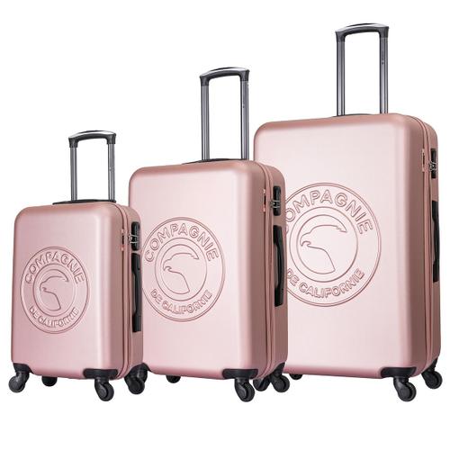 Compagnie De Californie - Ensemble de 3 valises à roulettes rose gold cc-t366 rose gold