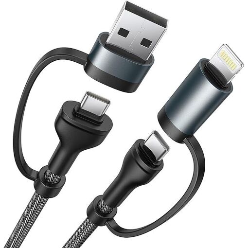 KALANKA-Câble Multi USB 4 en 1 1M Cable Universel Cable iPhone USB ...