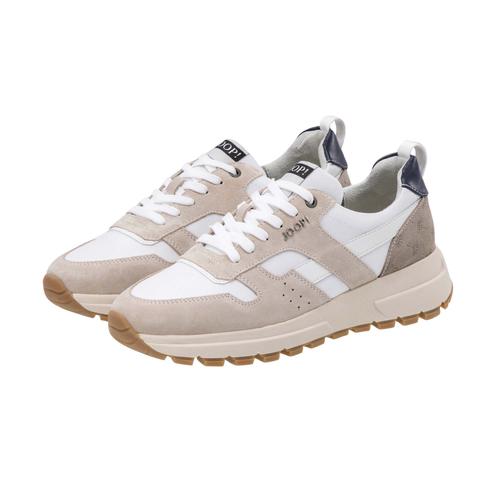 Joop! Sneakers Pour Hommes Stampa Fine New Hannis Xd6, Baskets, Cuir, Textile Blanc/beige Eur