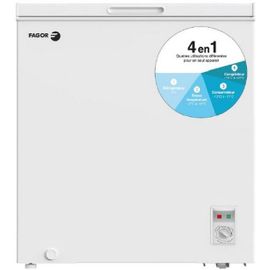 Congélateur coffre Fagor FCC200ME - largeur : 82.3 cm - profondeur : 55.6 cm - hauteur : 83.5 cm - 199 litres - classe E - blanc