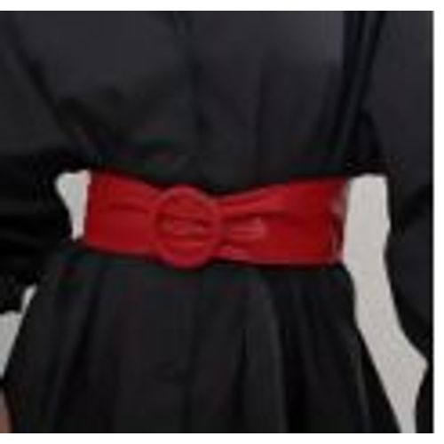 Ceinture Rouge En Cuir, Elegante, Pour Femme