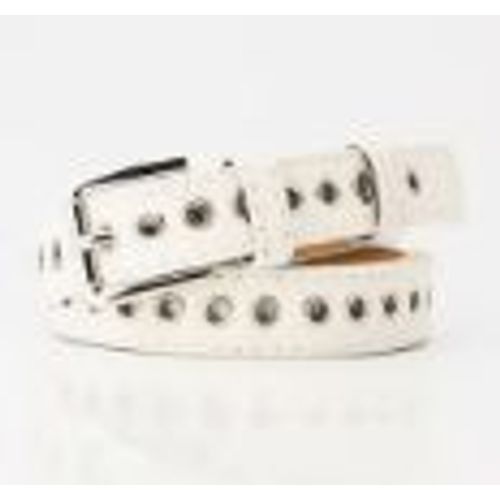 Ceinture Blanche Pour Femme Avec Oeillets En Metal