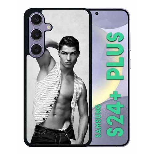 Coque Pour Galaxy S24+ - Cr7 Cristiano Ronaldo Body Beau Gosse - Silicone - Noir