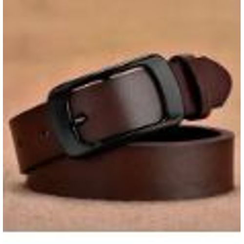 Ceinture En Cuir Marron Fonce