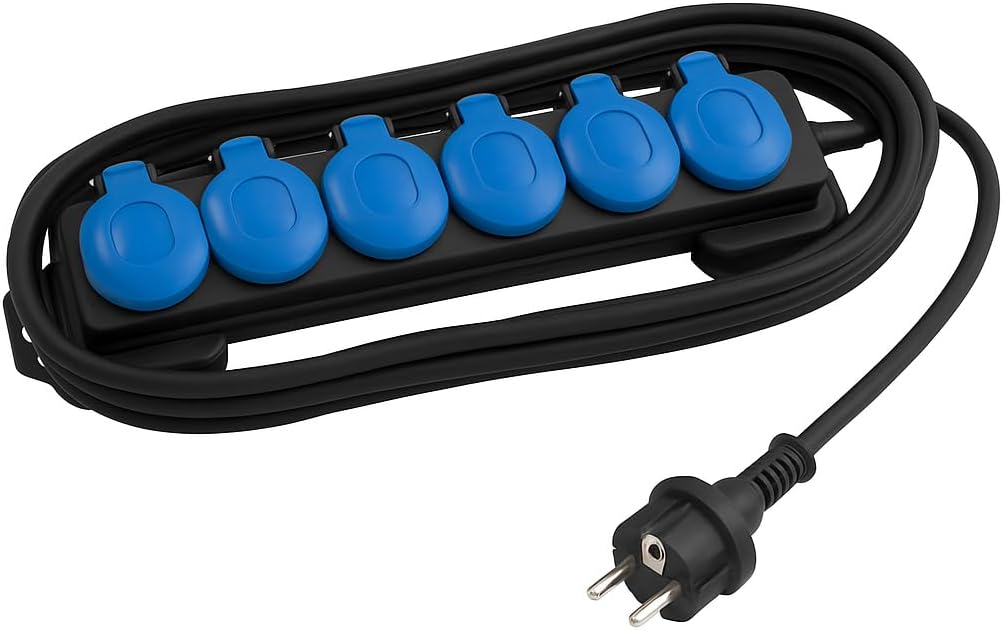 Prise Extérieure Étanche IP54 – Multiprise Extérieure 6 Prises...
