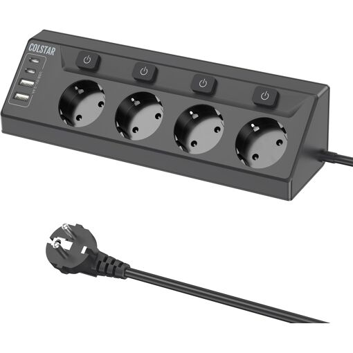 Multiprise d'angle avec USB, 4 prises avec USB C, prise d'angle de ...