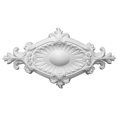 S043 ROSACE de plafond SARMIS diametre 58,5 cm - Polyuréthane haute densité - Blanc