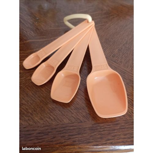 Lot 5 Cuilleres Mesure Tupperware Couleur Orange