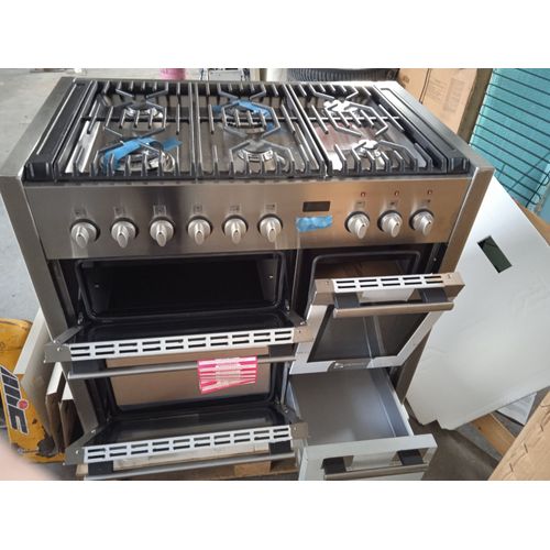 Piano cuisine Neff référence 3470N0 inox fonte 6 feux gaz 3 four