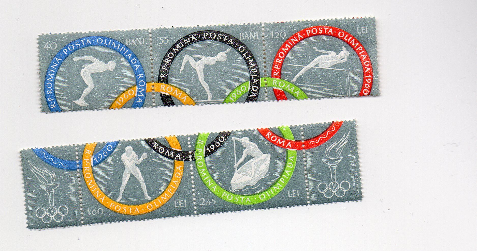 Roumanie- Série De 5 Timbres Oblitérés- Jeux Olympiques De Rome- Année 1960