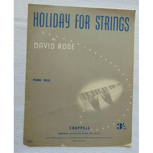 Holiday For Strings David Rose Piano Solo