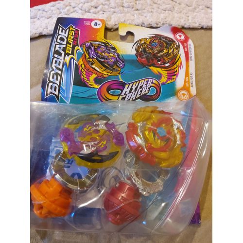 Duo Pack Toupie Beyblade Burst Rise Hyper Sphère Roktavor R5 Et Lord Spryzen S5