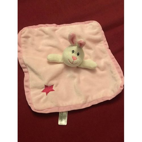 Doudou Plat Lapin Rose Etoile Zeeman Grelot