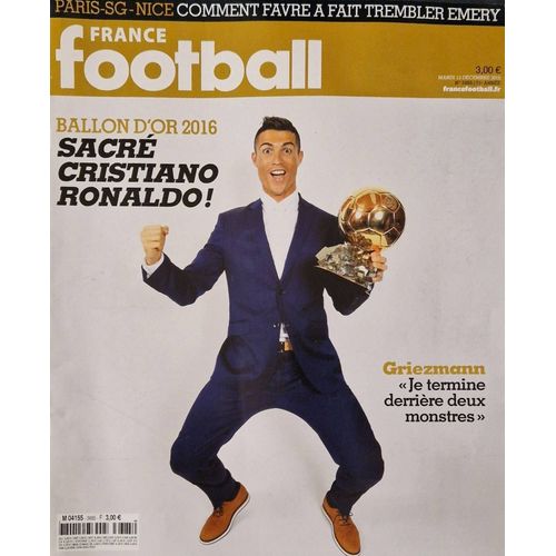 Revue France Football N°3685-13/12/2016 Cristiano Ronaldo Ballon D'or 2016 Messi