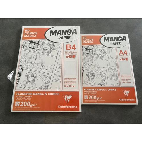 Planches Mangas Format B4 Et A4 