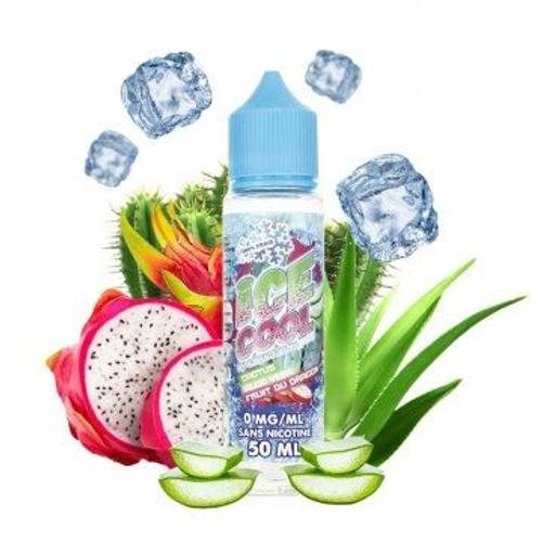 E-liquide Cactus Aloe Vera Fruit du dragon 0mg 50ml + 2 Boosters 50/50 20mg - Ice Cool by Liquidarom