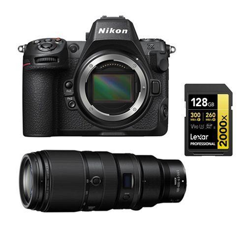 Nikon Z8 Boîtier+Nikon Z 100-400mm f4.5-5.6 VR S NIKKOR+Lexar 128Go Carte mémoire SDXC professionnelle 2000x UHS-II