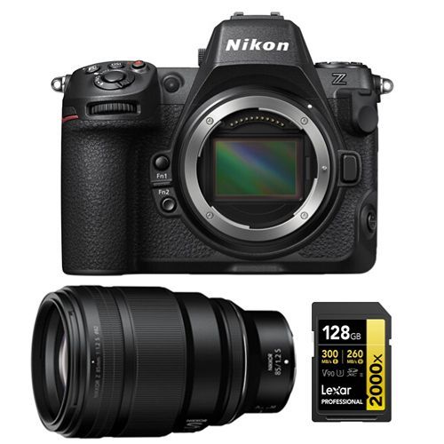 Nikon Z8 Boîtier+Nikon Z 85mm f1.2 S NIKKOR+Lexar 128Go Carte mémoire SDXC professionnelle 2000x UHS-II