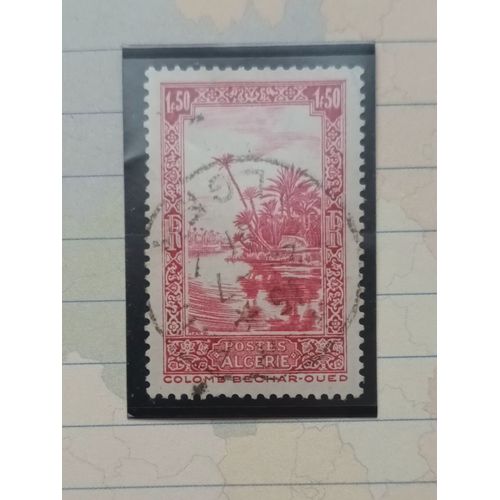 L293 -- Timbre Oblitéré Algérie N° 140a -- Année 1938/41 -- " Type De 1936: Oued, Colomb-Bechar ".