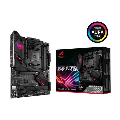 ASUS ROG Strix B550-E Gaming AMD AM4 (3e generation Ryzen) Carte mere de jeu ATX (PCIe 4.0, NVIDIA SLI, WiFi 6, LAN 2,5 Go, 14+2 etages de puissance, USB 3.2 Type-C avant, RVB adressable Gen 2)