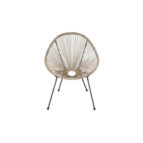 Fauteuil De Jardin Acapulco Beige Naturel Empilable Hyba - L'unité